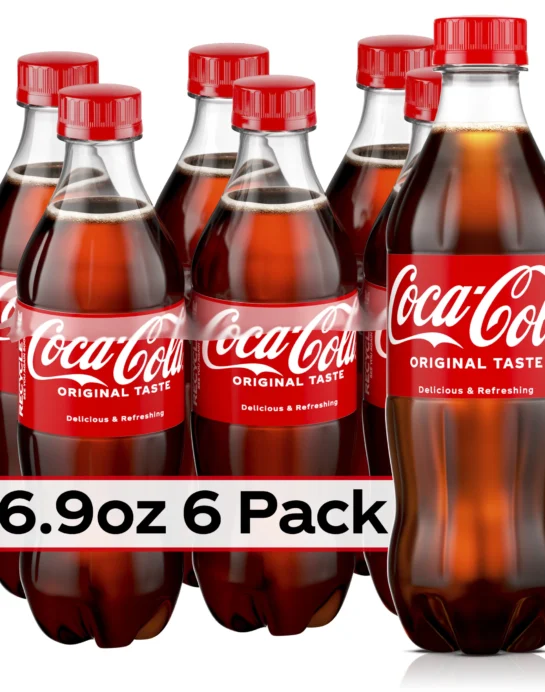 Coca-Cola Soda Soft Drink, 16.9 fl oz, 6 Pack, Plastic Bottle